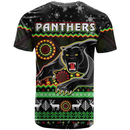 panthers-christmas-t-shirt-aboriginal-pattern-penrith-black-version