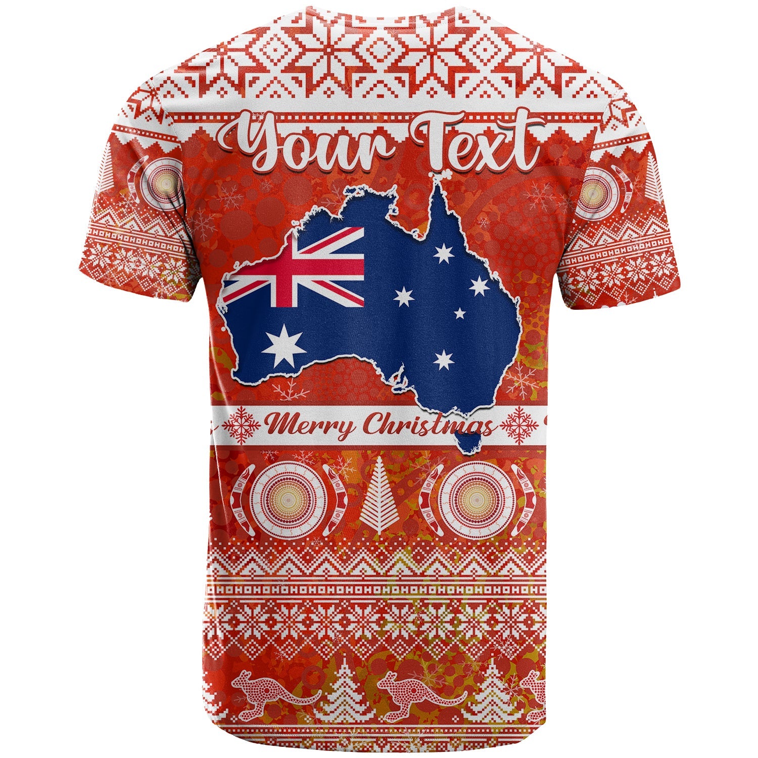 custom-personalised-australia-t-shirt-australian-map-aboriginal-painting-merry-christmas