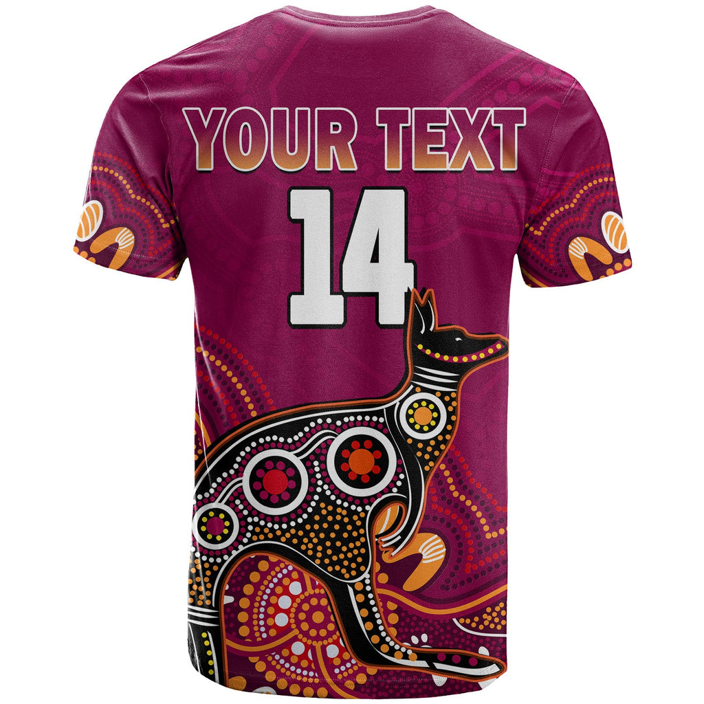 custom-text-and-number-maroons-rugby-t-shirt-queensland-kangaroo-aboriginal-dot-paintings