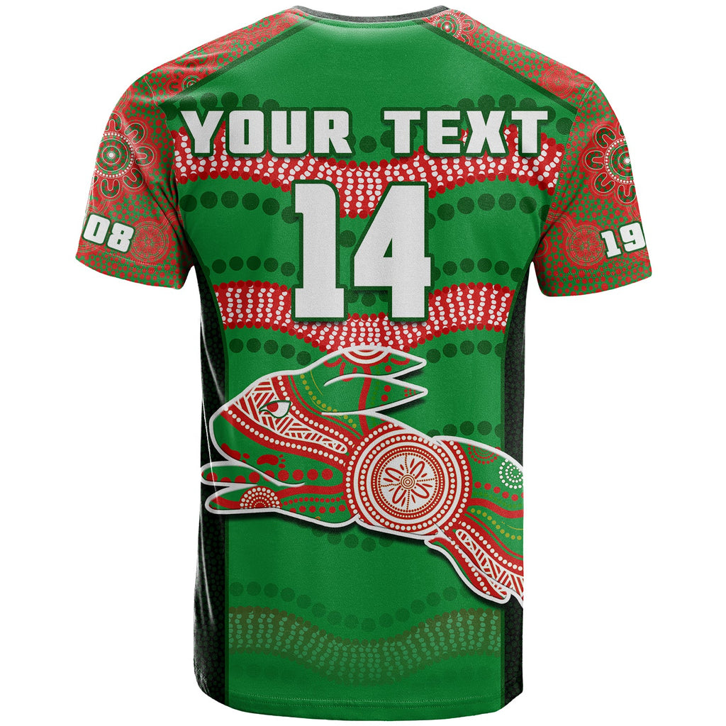 custom-text-and-number-rabbitohs-rugby-t-shirt-souths-1908-aboriginal-dot-painting-go-bunnies