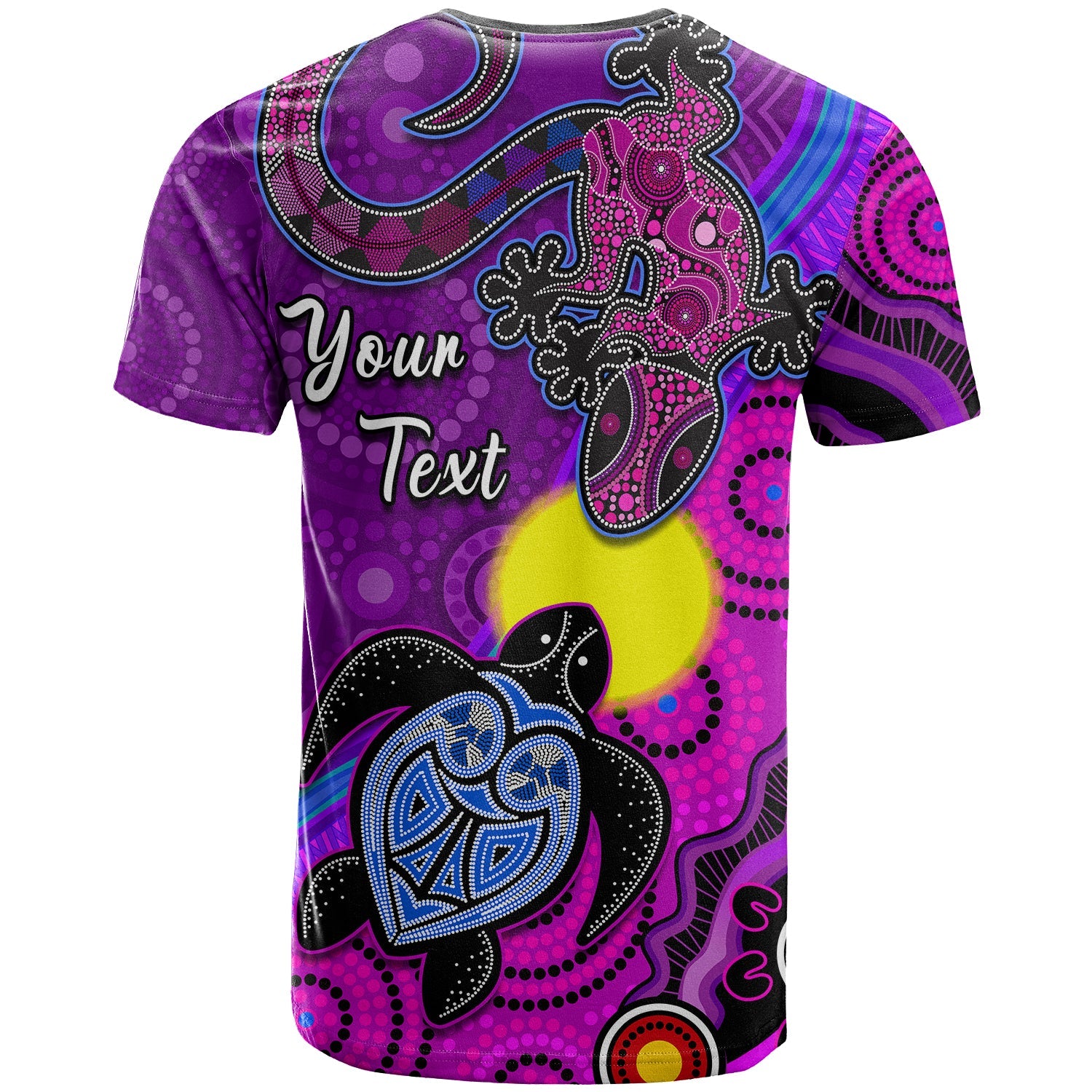 custom-personalised-australia-lizard-and-turtle-t-shirt-aboriginal-art-beautiful-life