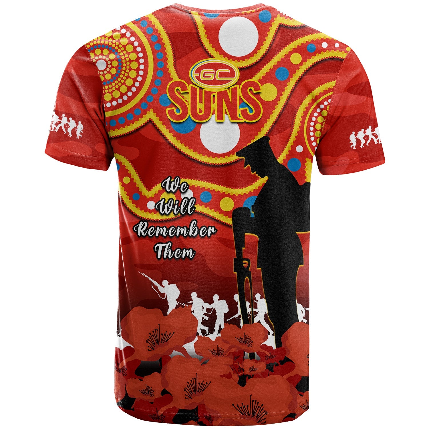 gold-coast-football-anzac-2023-t-shirt-suns-aboriginal-mix-poppy-camouflage