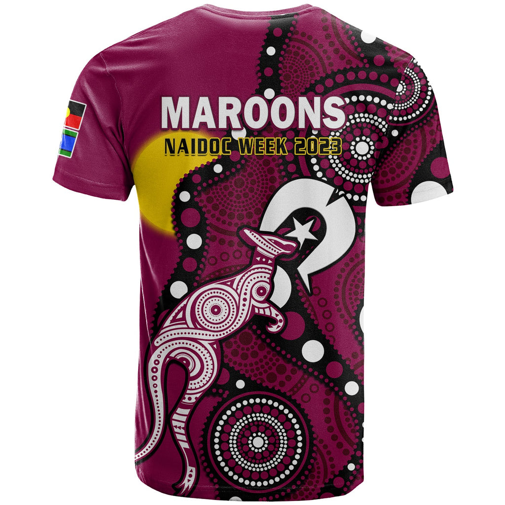maroons-rugby-naidoc-2023-t-shirt-qld-for-our-elders-indigenous-art