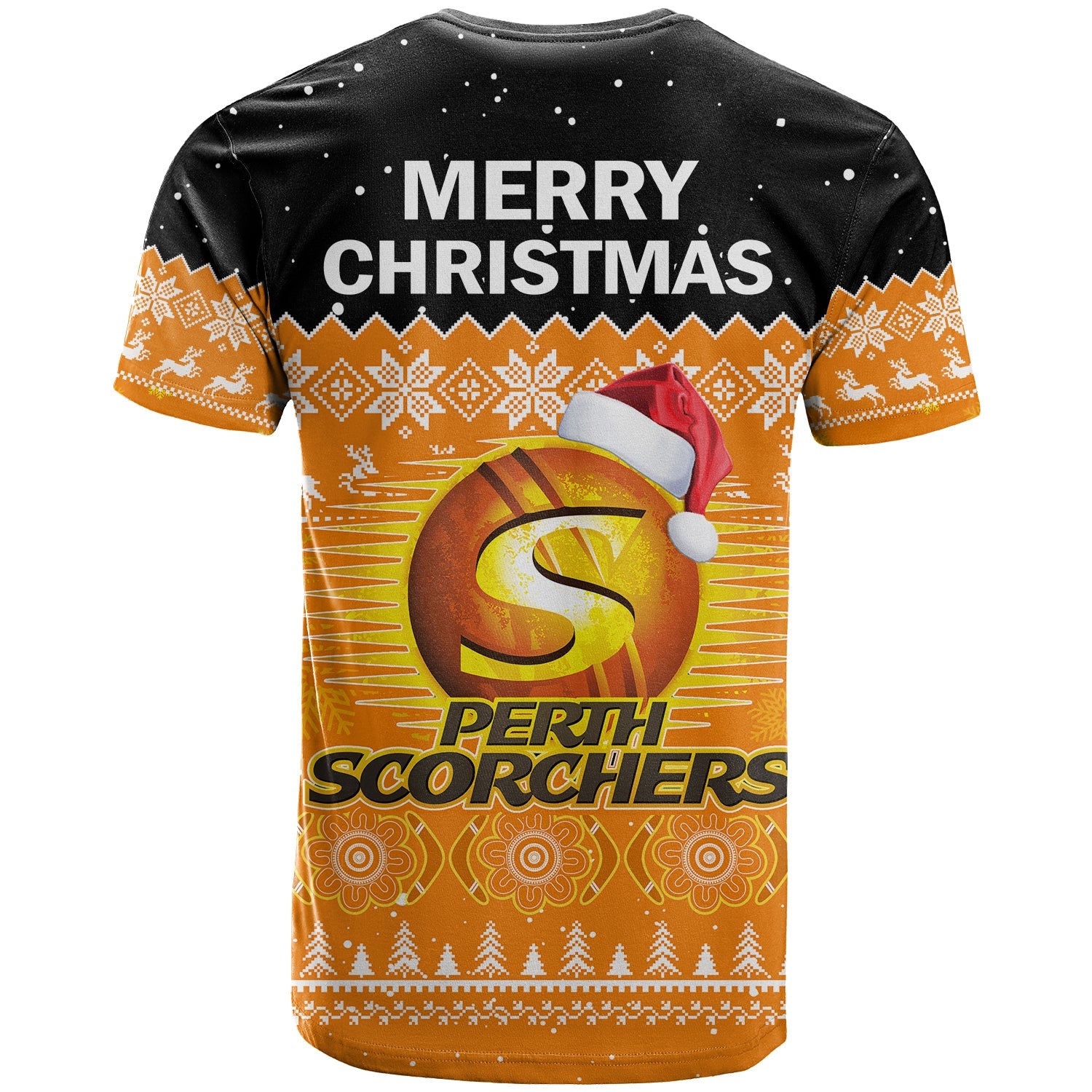 perth-scorchers-cricket-t-shirt-aboriginal-merry-christmas