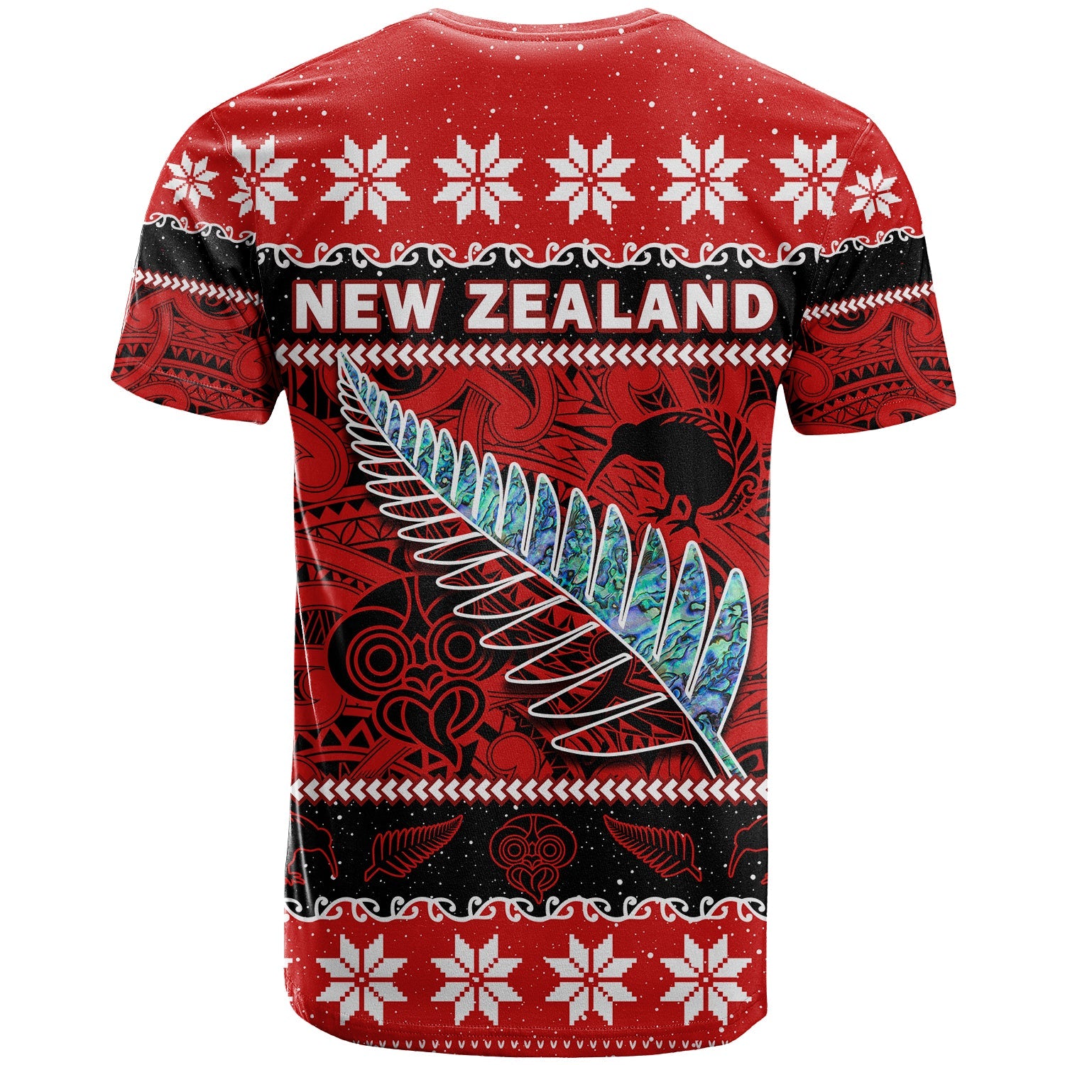 new-zealand-christmas-t-shirt-paua-shell-silver-fern-meri-kirihimete
