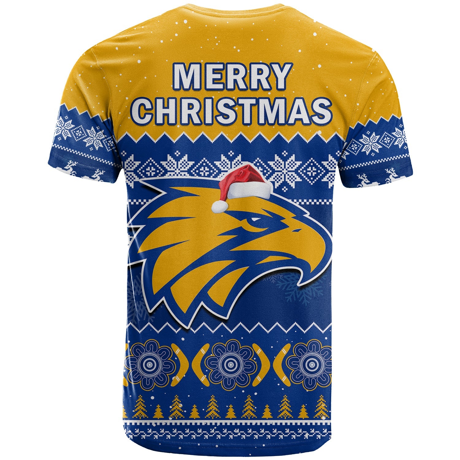 west-coast-football-t-shirt-eagles-indigenous-merry-christmas