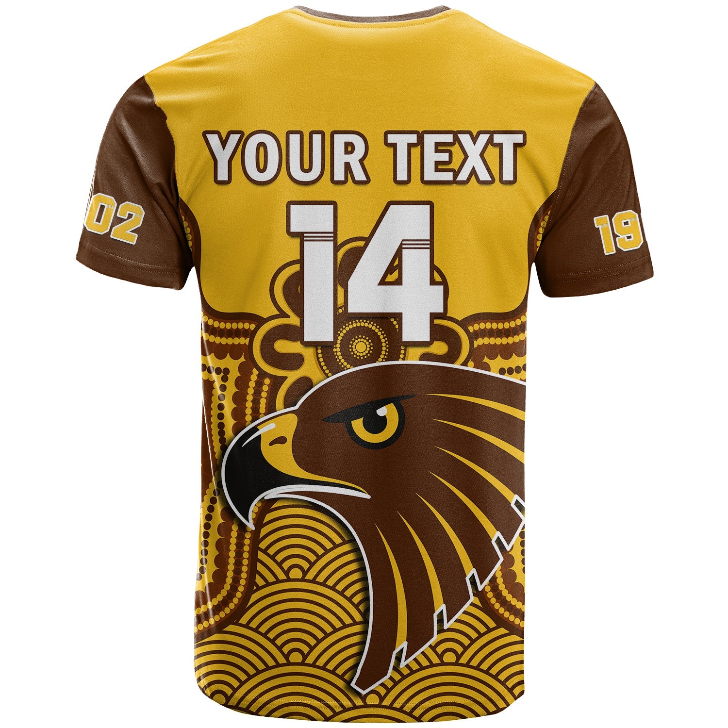 custom-text-and-number-hawthorn-football-t-shirt-go-hawks-1902-aboriginal-art