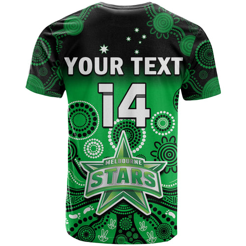 custom-text-and-number-stars-cricket-t-shirt-melbourne-team-green-gradient-aboriginal-art
