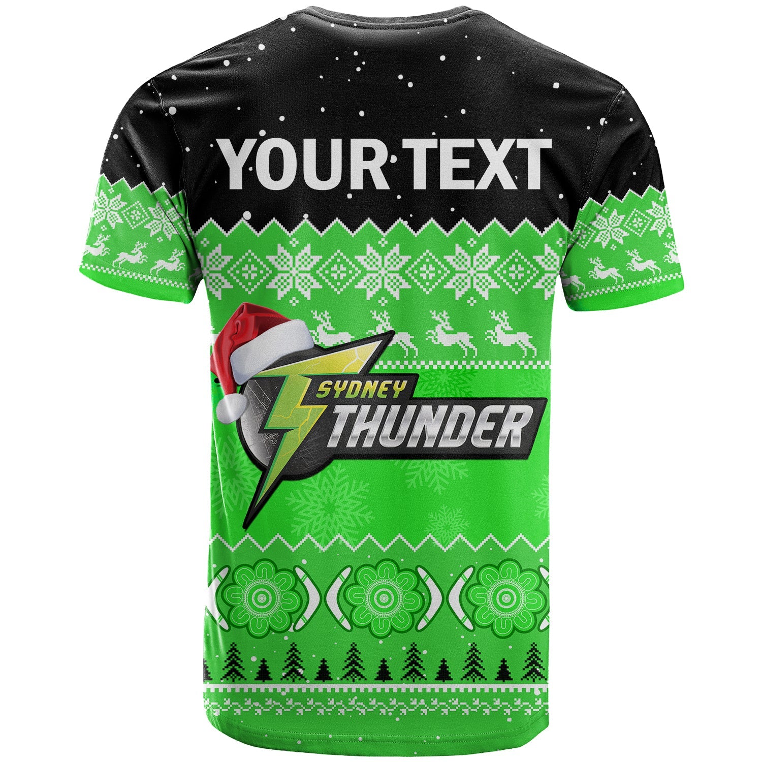 custom-personalised-thunder-cricket-t-shirt-aboriginal-merry-christmas