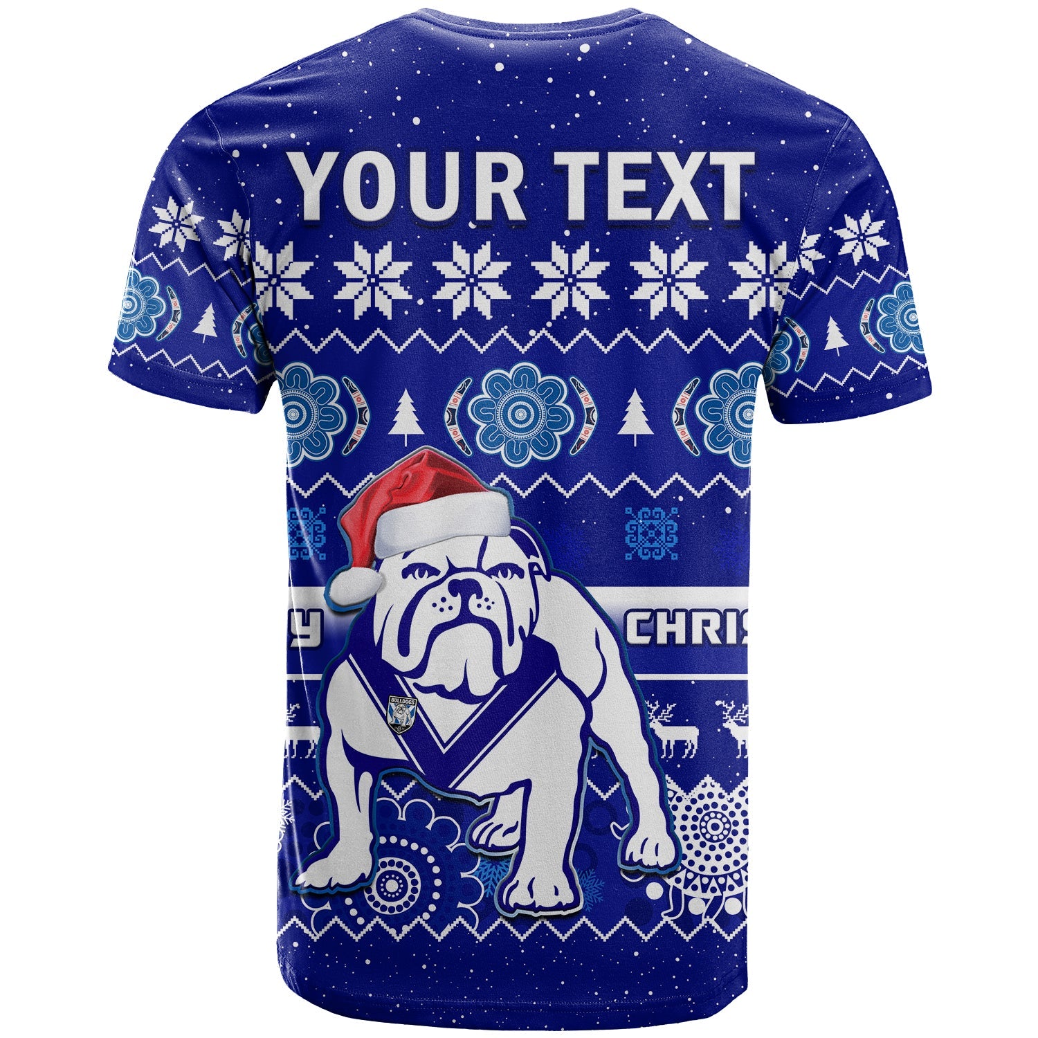 custom-personalised-bulldogs-rugby-christmas-t-shirt-berries-merry-xmas-aboriginal-art