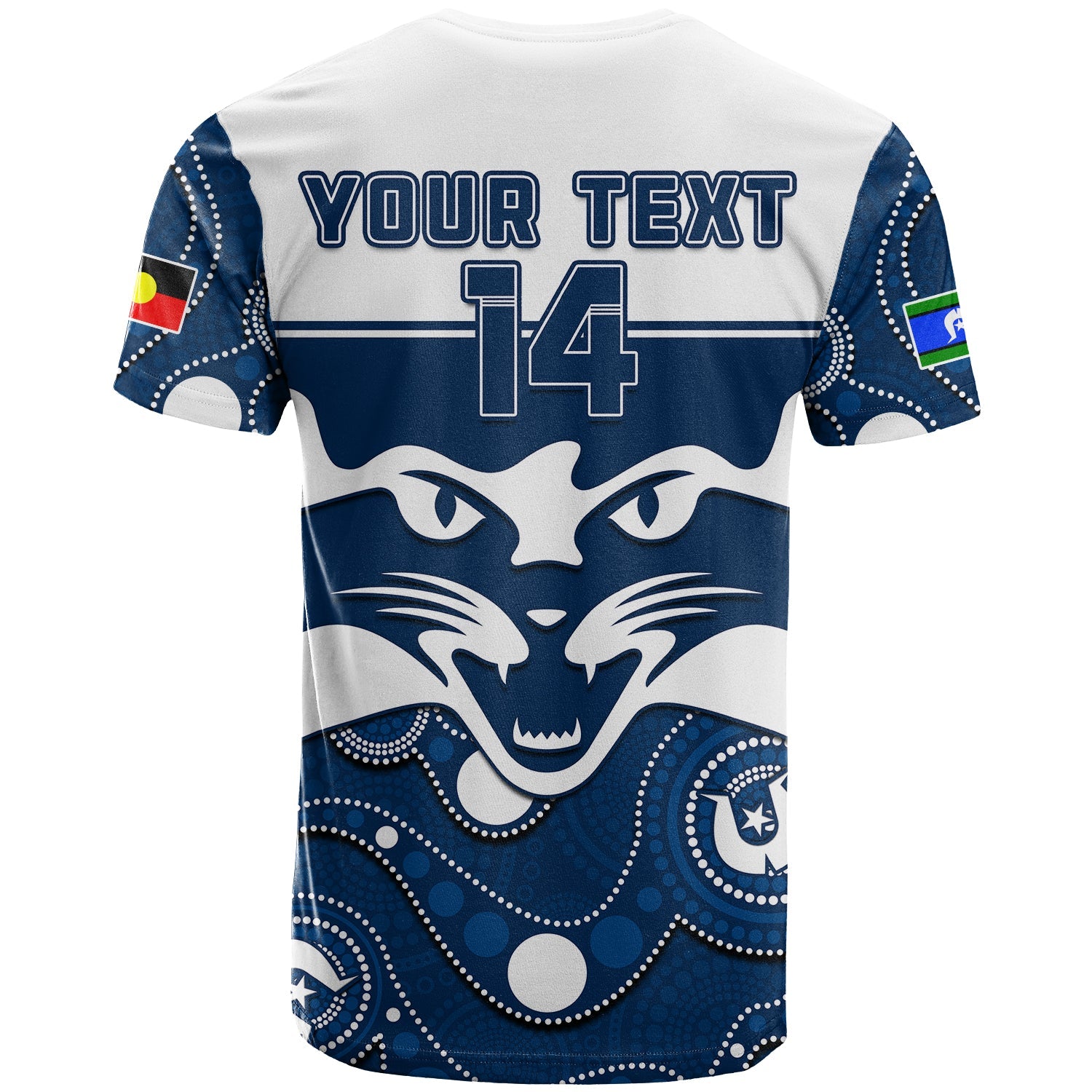 custom-text-and-number-geelong-football-naidoc-2023-t-shirt-cats-for-our-elders-indigenous-art