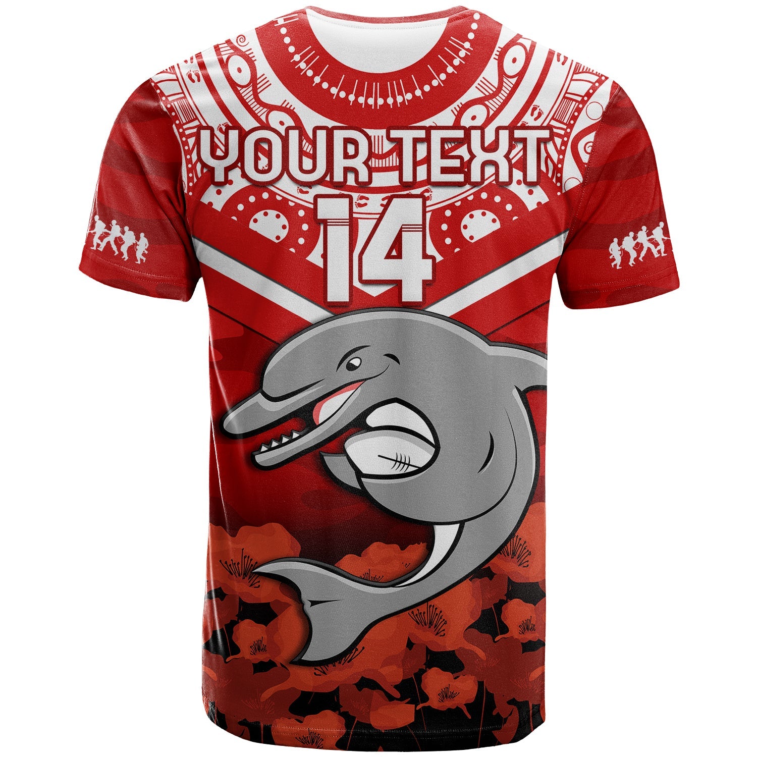 custom-text-and-number-dolphins-rugby-anzac-2023-t-shirt-dots-poppy-mix-camouflage-lest-we-forget
