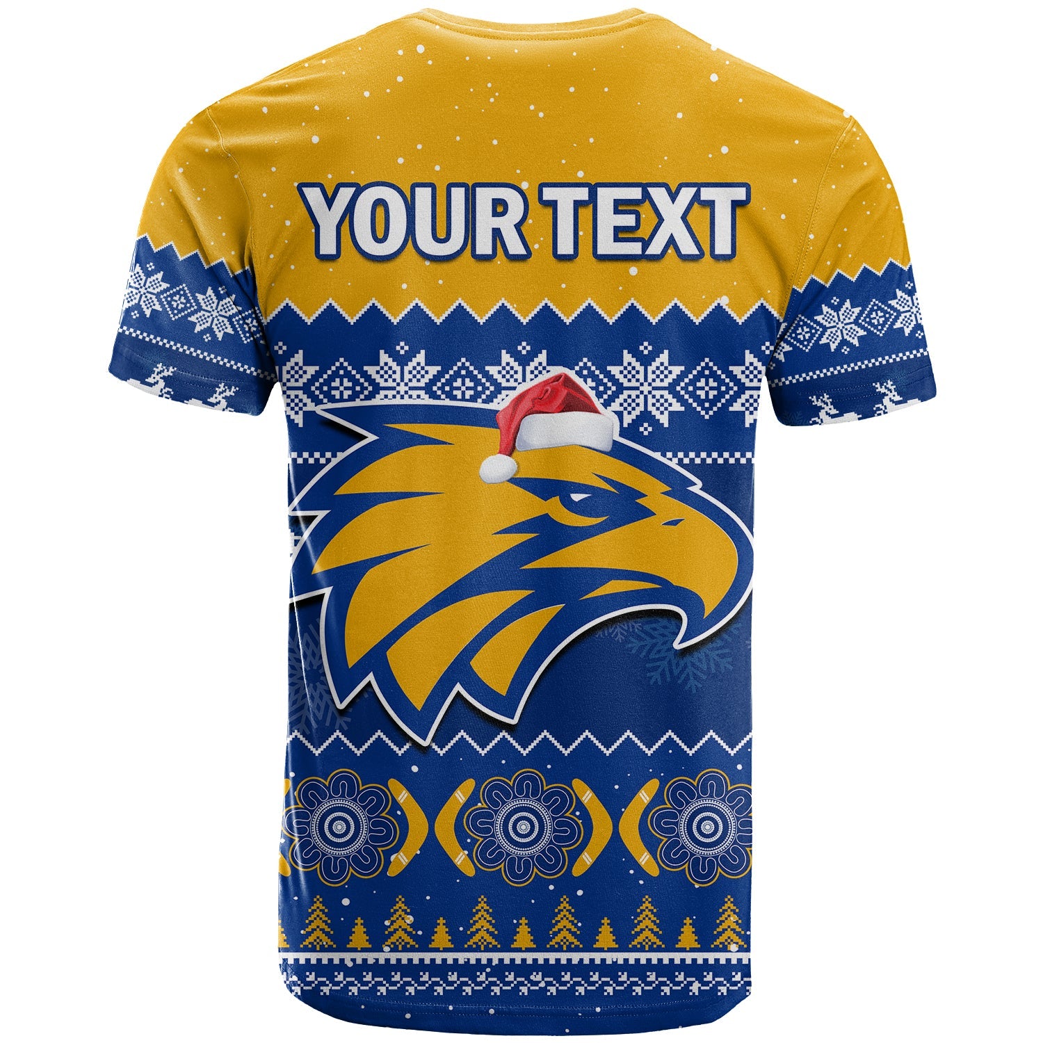custom-personalised-west-coast-football-t-shirt-eagles-indigenous-merry-christmas