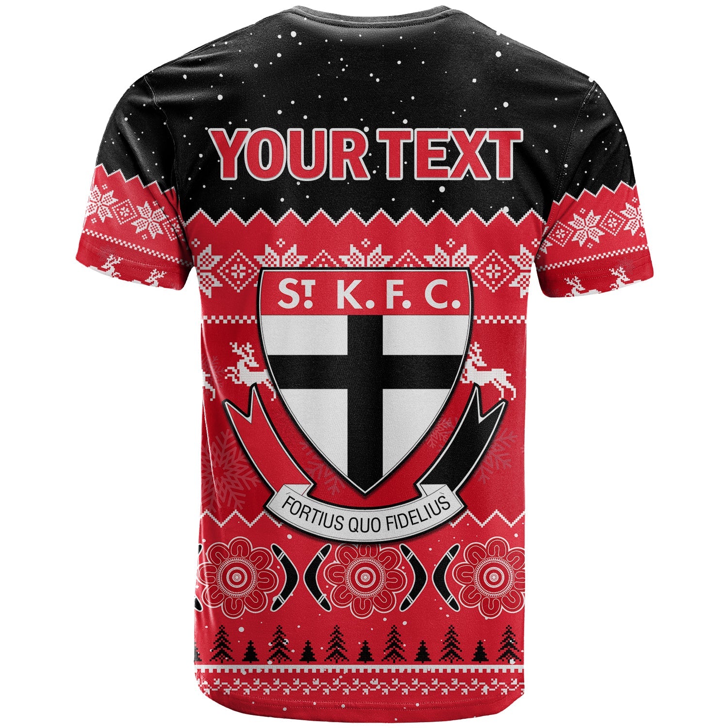 custom-personalised-st-kilda-football-t-shirt-saints-indigenous-merry-christmas