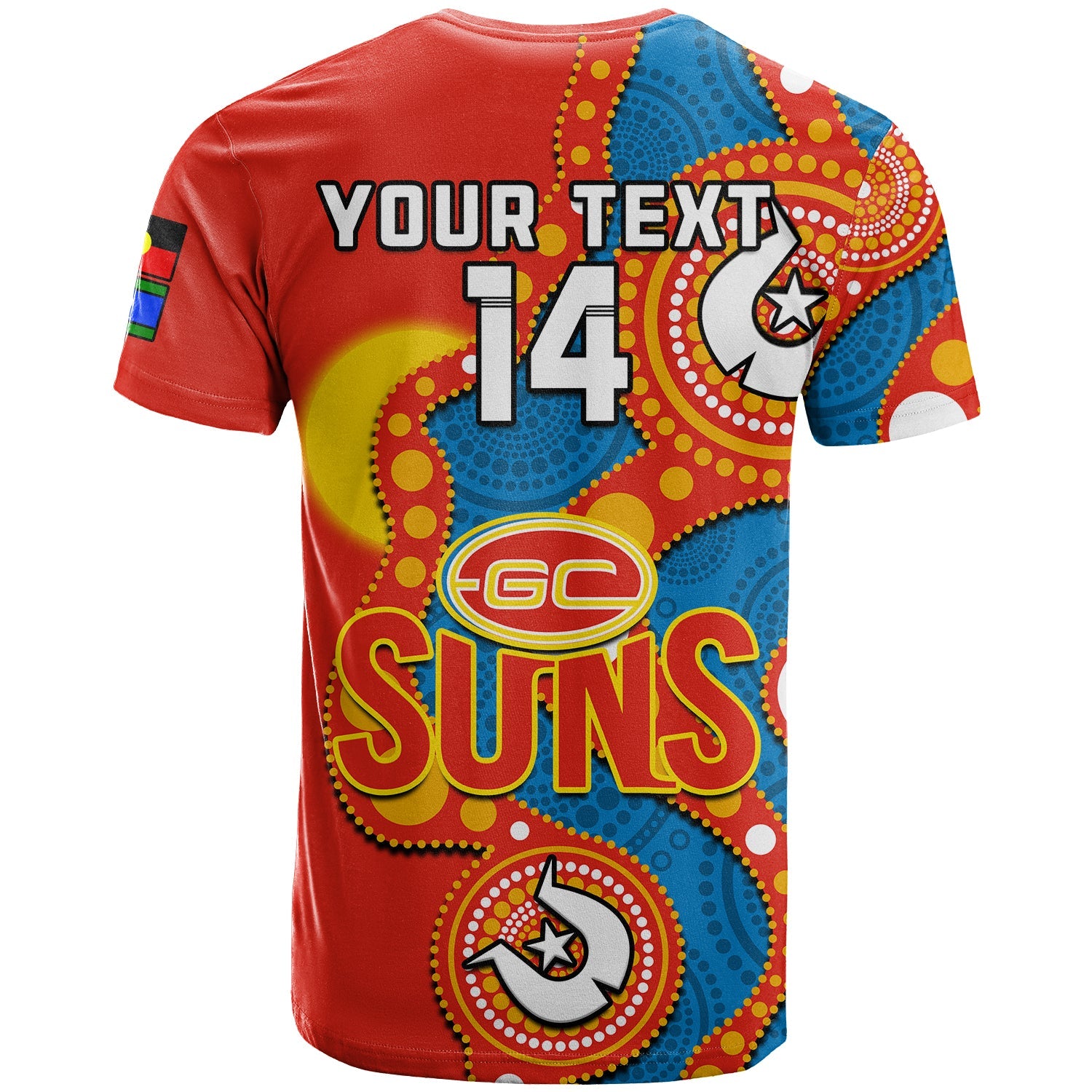 custom-text-and-number-gold-coast-football-naidoc-2023-t-shirt-suns-indigenous-for-our-elders