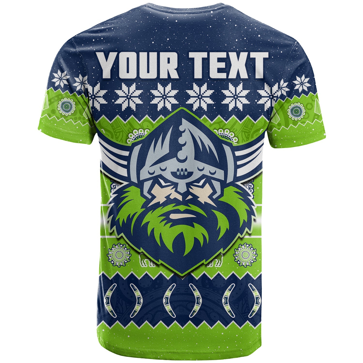 custom-personalised-raiders-christmas-t-shirt-the-green-machine-aboriginal-art-merry-xmas