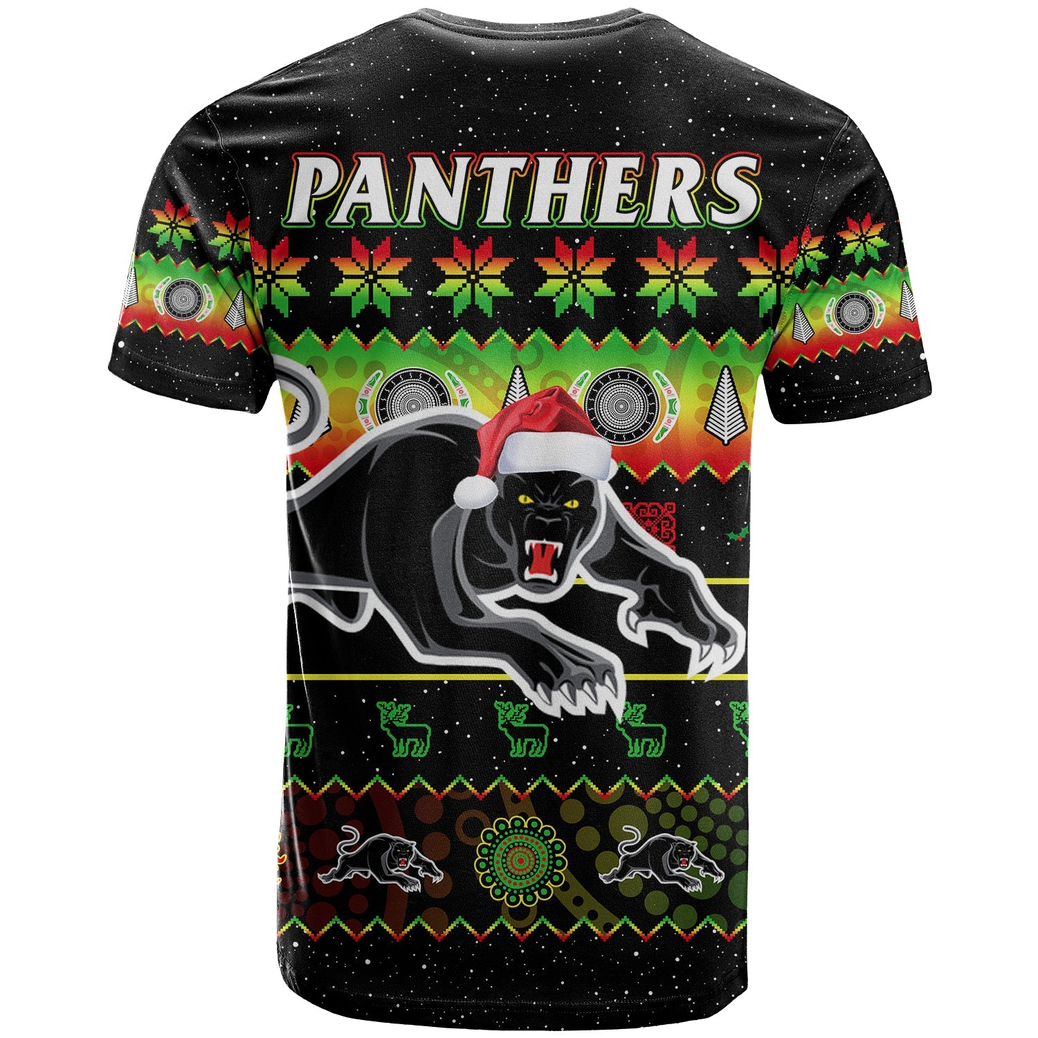 penrith-panthers-christmas-t-shirt-the-riff-aboriginal-art-merry-xmas
