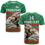 custom-text-and-number-rabbitohs-rugby-t-shirt-aboriginal-dot-painting-glory-glory-sporty-style