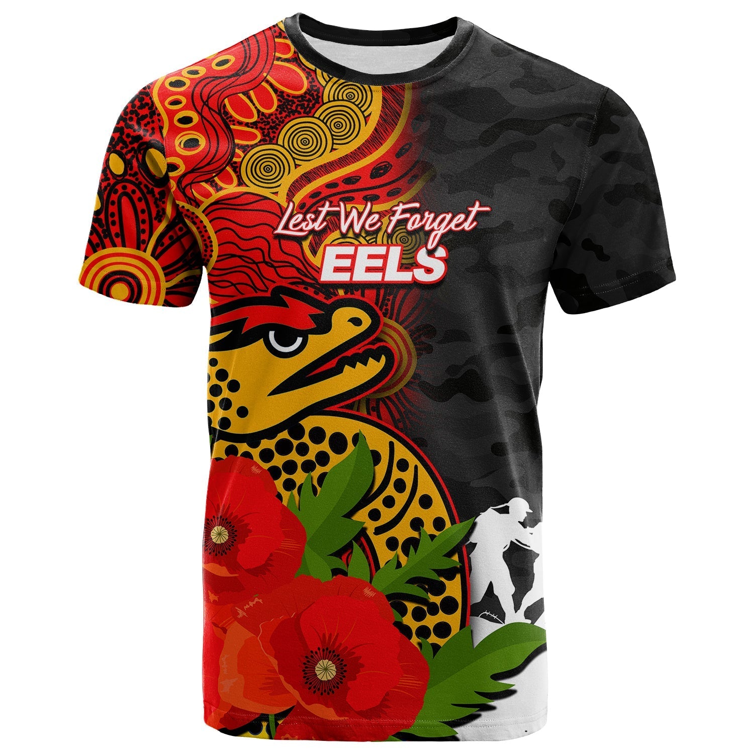 custom-personalisedeels-anzac-day-aboriginal-mix-army-patterns-t-shirt-no2
