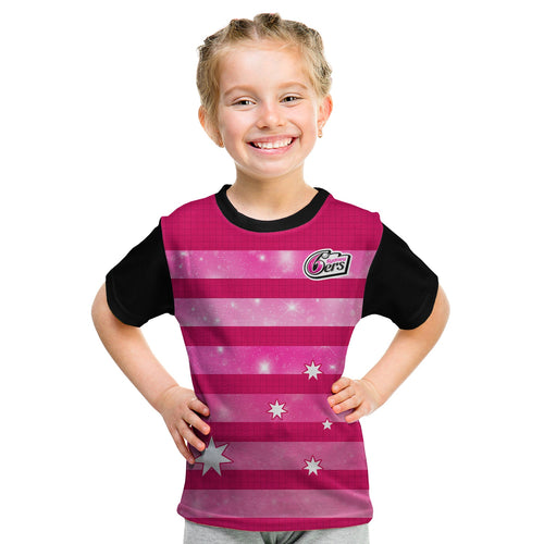 sydney-sixers-cricket-t-shirt-galaxy-star-simple-ver02
