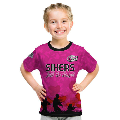 custom-text-and-number-sydney-sixers-cricket-t-shirt-kid-anzac-day-camouflage-poppy-lest-we-forget