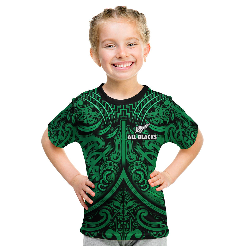 custom-text-and-number-new-zealand-silver-fern-rugby-t-shirt-all-black-green-nz-maori-pattern