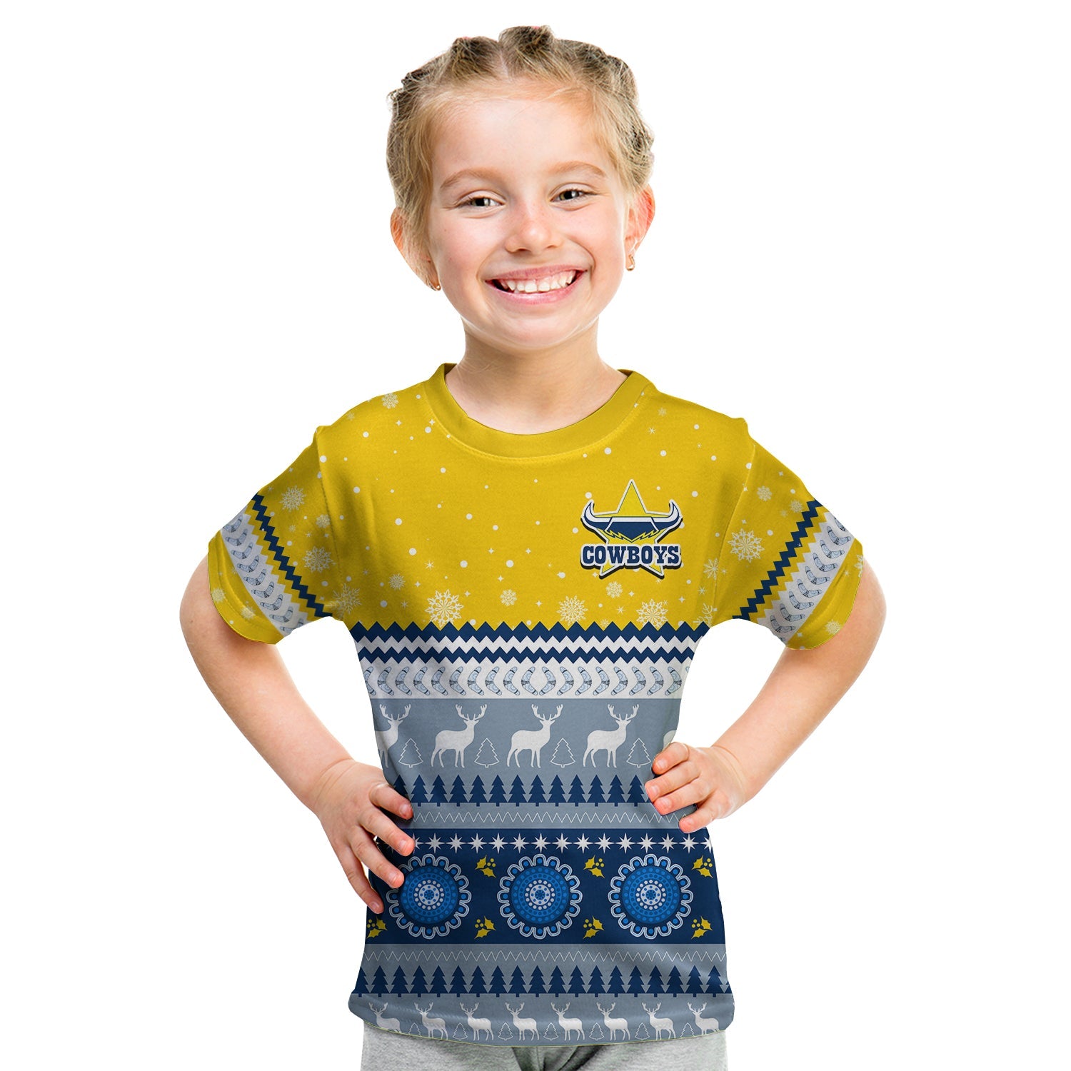 custom-personalised-cowboys-aboriginal-t-shirt-kid-christmas-north-queensland