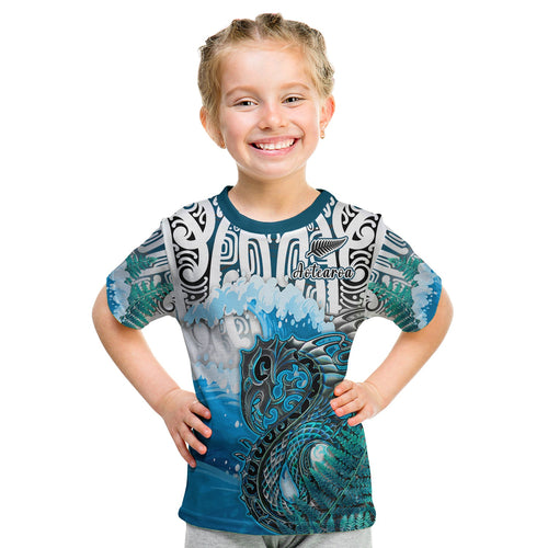 custom-personalised-manaia-maori-t-shirt-fern-aotearoa-blue-waves