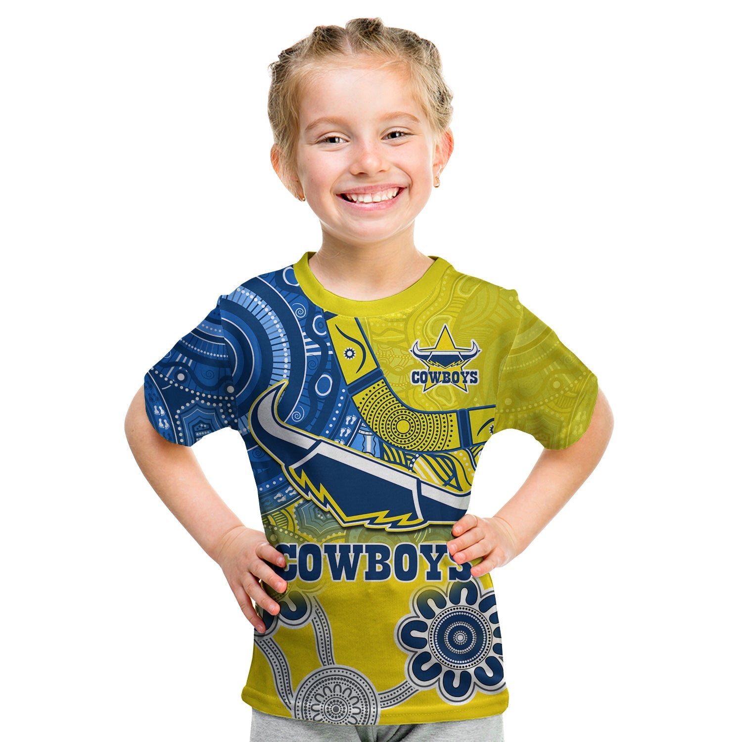 custom-text-and-number-cowboys-rugby-t-shirt-kid-aboriginal-boomerang-go-premiers-north-queensland