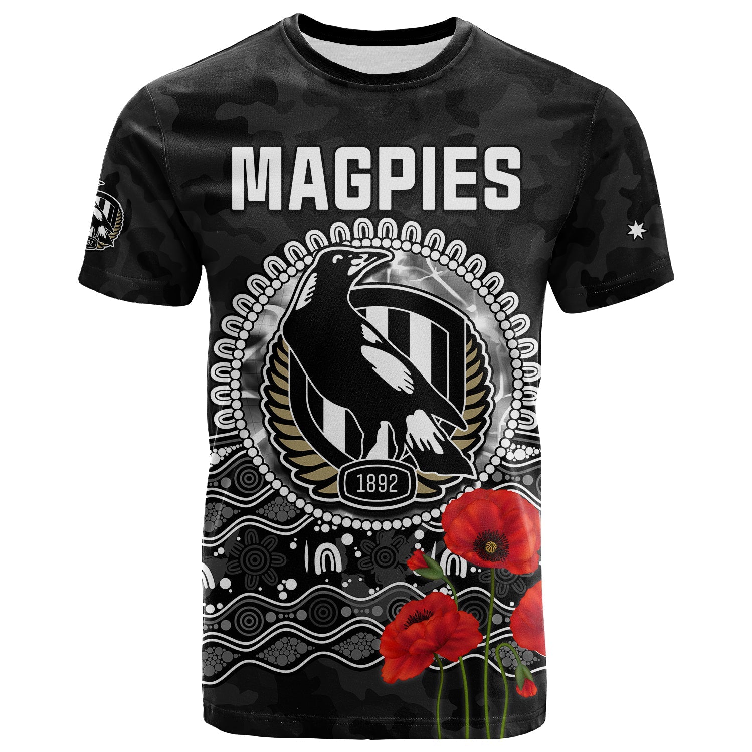 custom-text-and-number-magpies-football-anzac-day-t-shirt-speical-poppy-mix-aboriginal