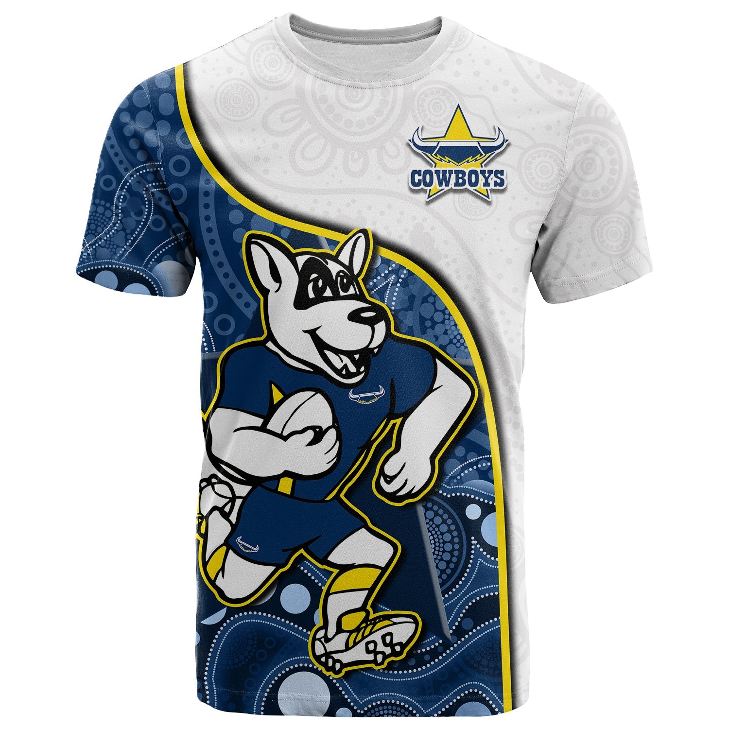 custom-text-and-number-cowboys-rugby-t-shirt-macost-indigenous-pattern-2022-premiers