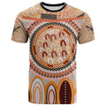 custom-text-and-number-aboriginal-stand-up-t-shirt-circle-dot-with-lizard-version-peachpuff