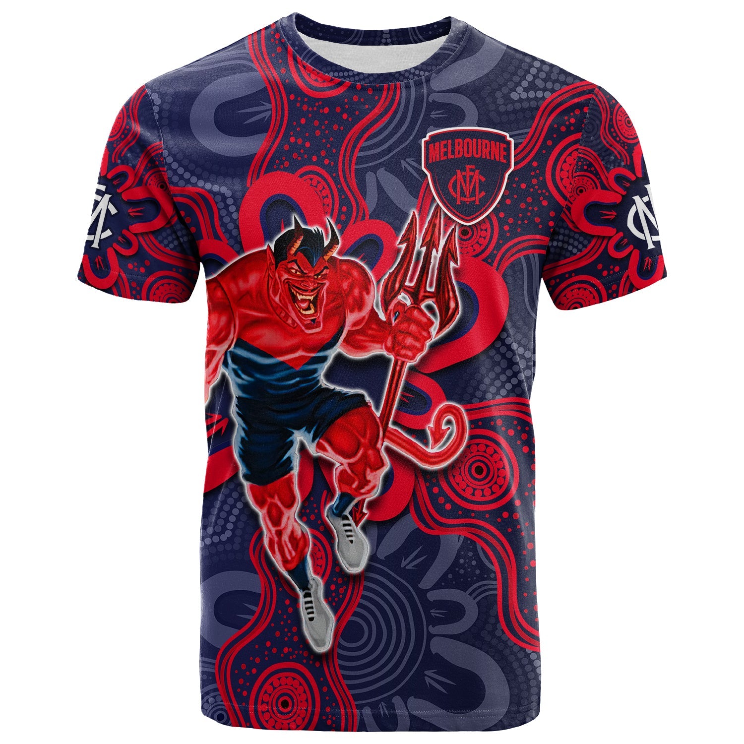 custom-text-and-number-demons-football-2022-t-shirt-australian-aboriginal-dot-painting