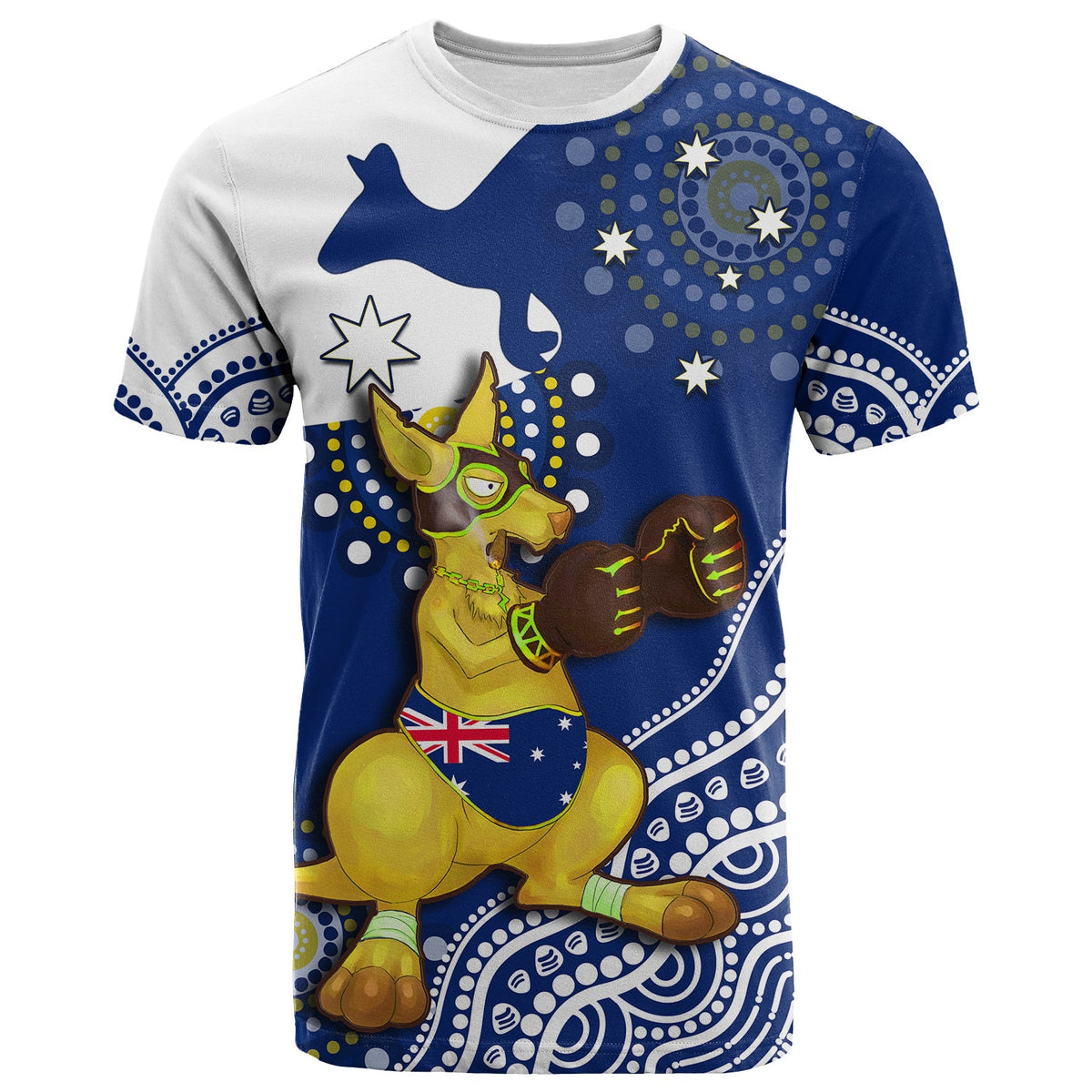 australia-t-shirt-boxing-kangaroo-indigenous-flag-color-art