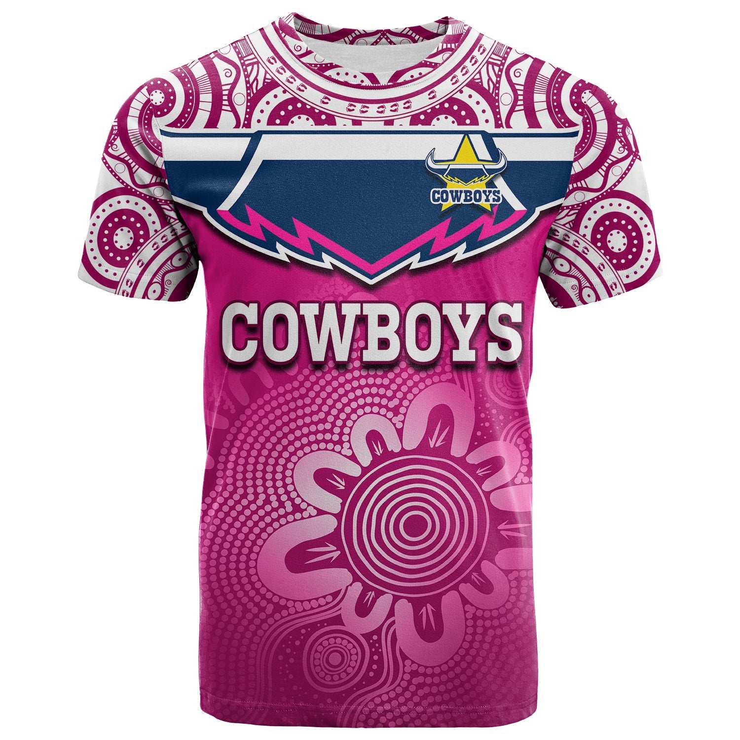 custom-text-and-number-cowboys-rugby-t-shirt-aboriginal-pattern-pink-version