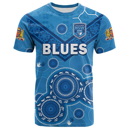 custom-text-and-number-nsw-blues-rugby-t-shirt-new-south-wales-aboriginal-dot-painting-unique-version