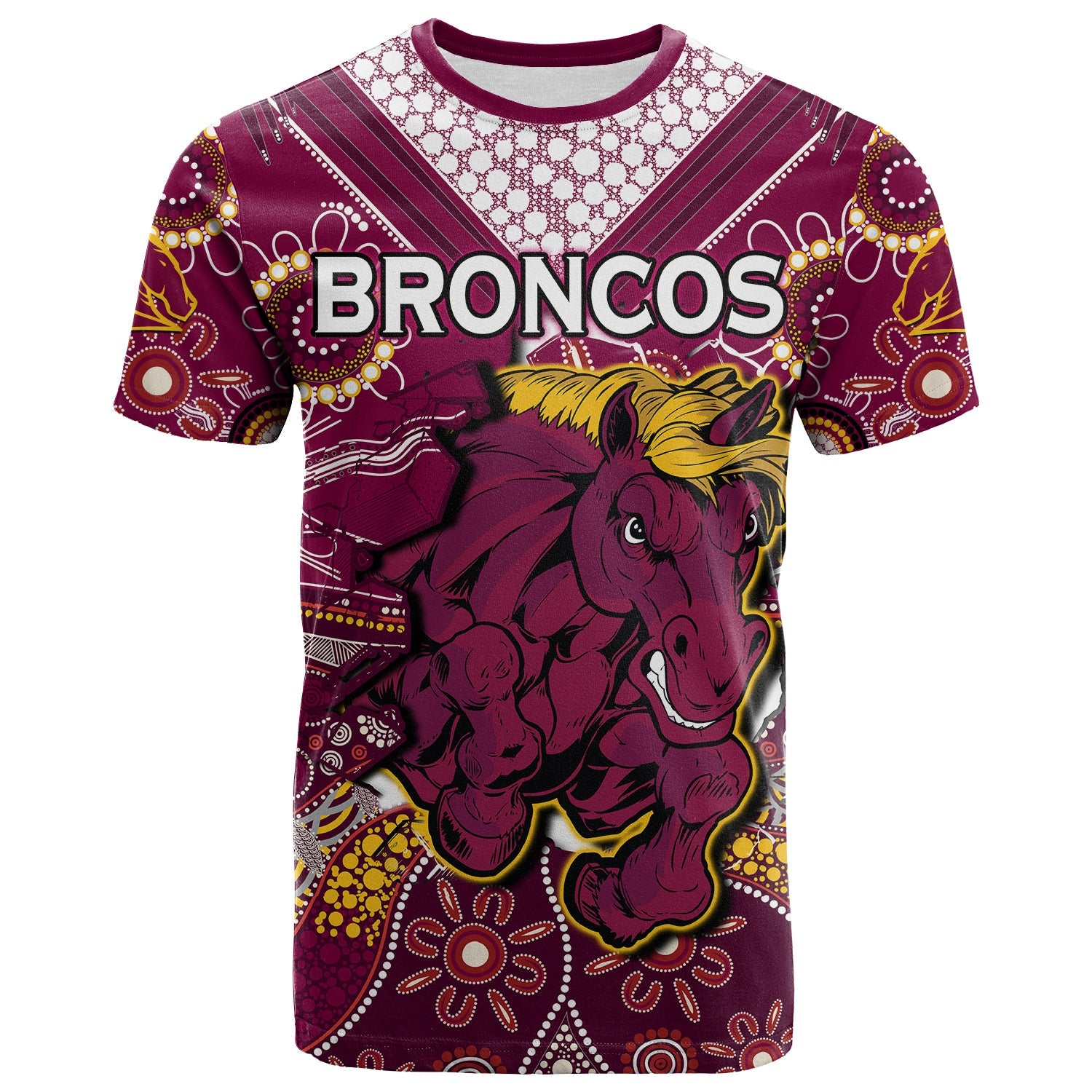 custom-text-and-number-broncos-rugby-t-shirt-indigenous-pattern-artsy-ver01