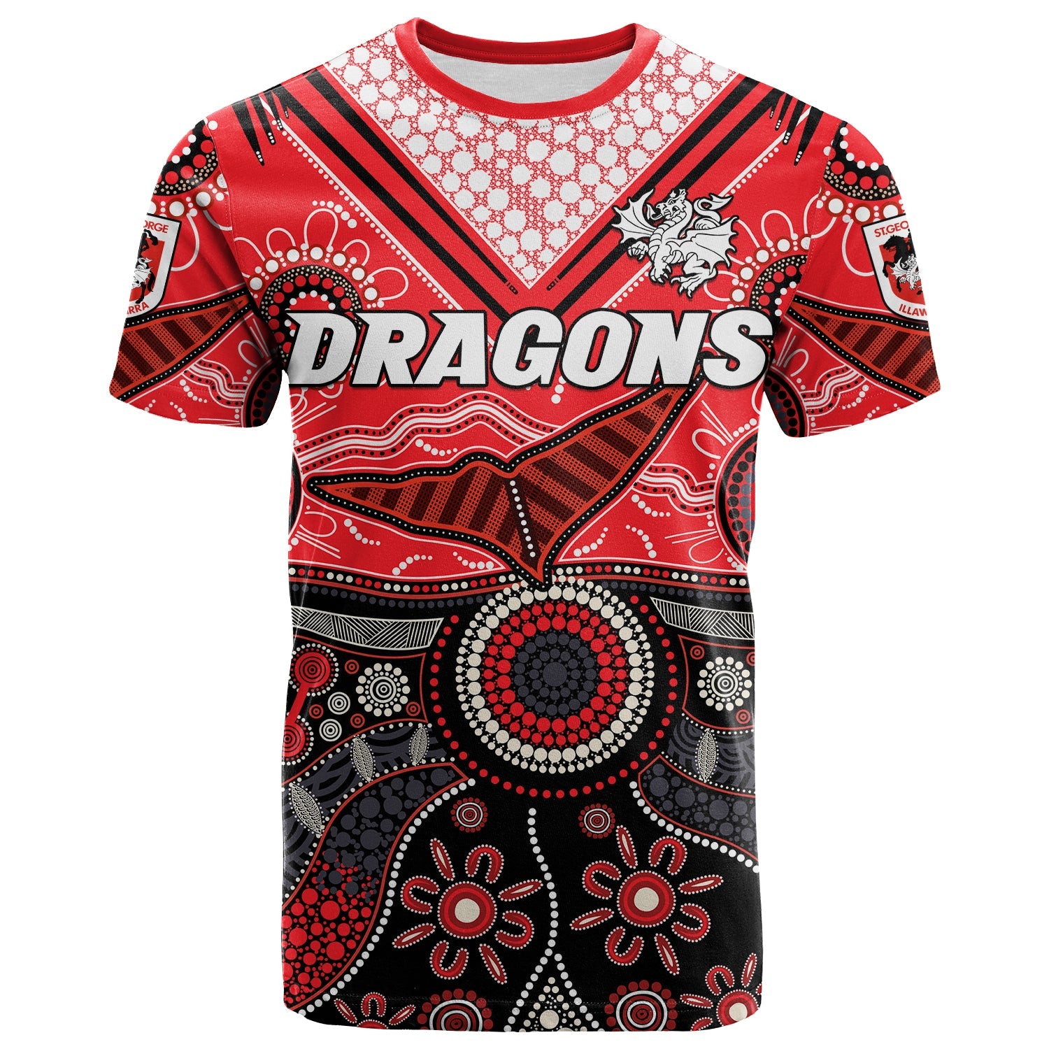 custom-text-and-number-dragons-rugby-t-shirt-indigenous-pattern-artsy-version