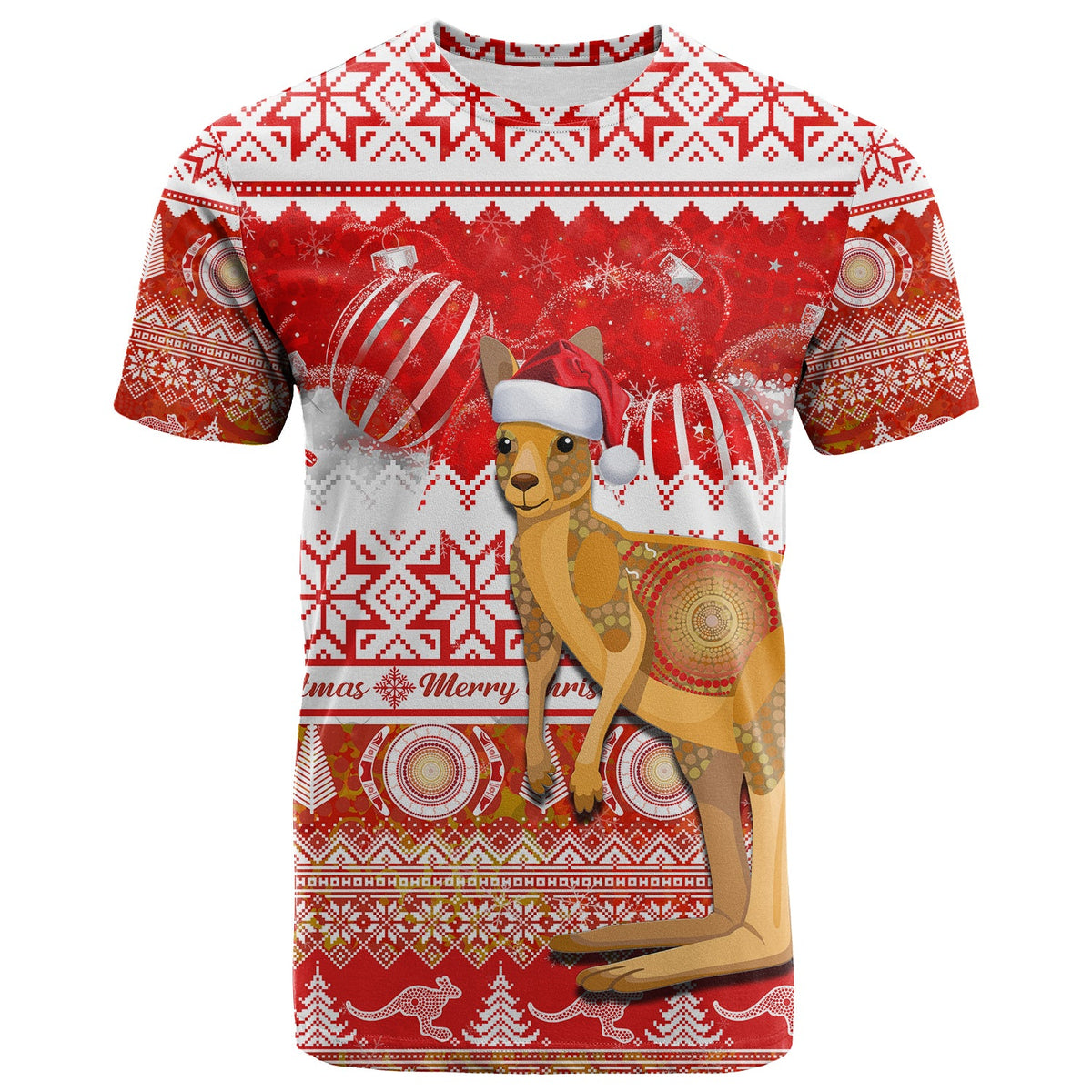 australia-t-shirt-kangaroo-aboriginal-painting-merry-christmas