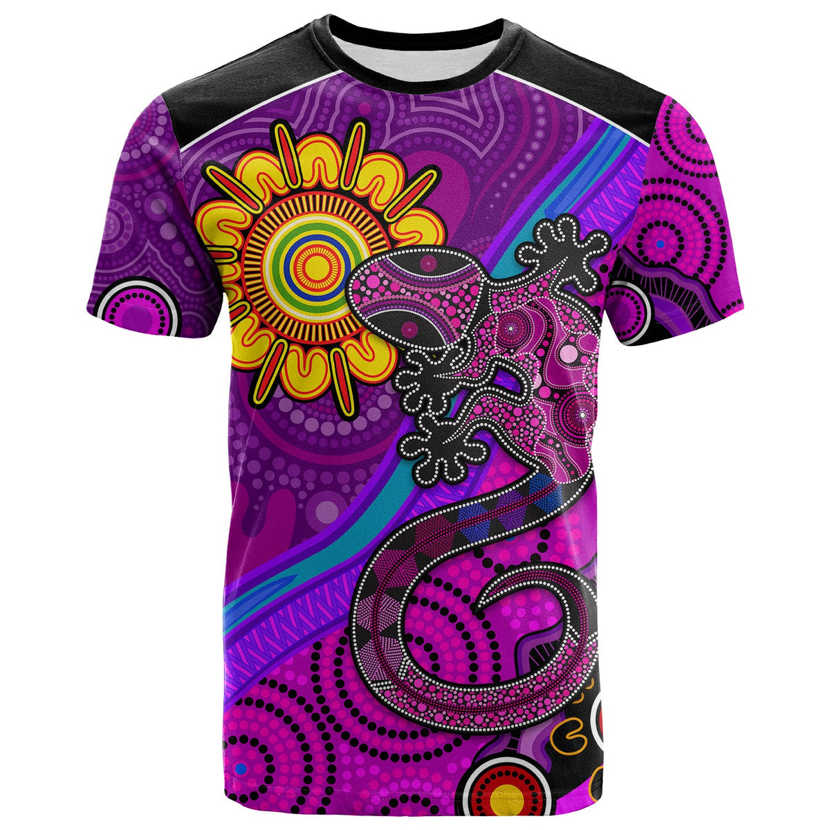 australia-lizard-and-sun-t-shirt-aboriginal-art-purple