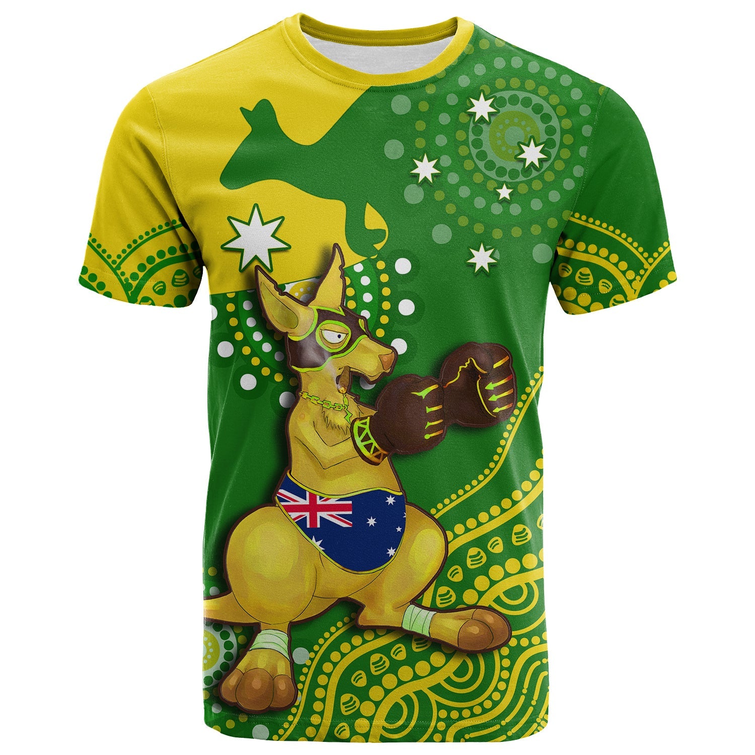 australia-t-shirt-boxing-kangaroo-indigenous-national-color-art