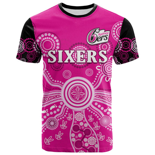 sydney-sixers-t-shirt-cricket-indigenous-australian-art-ver01