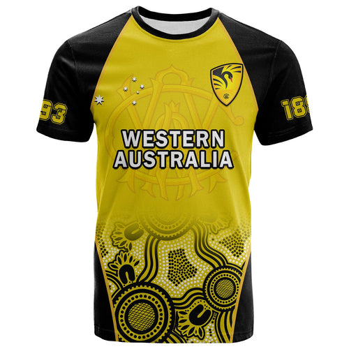 custom-text-and-number-western-australia-cricket-2023-t-shirt-warriors-sheffield-shield-indigenous