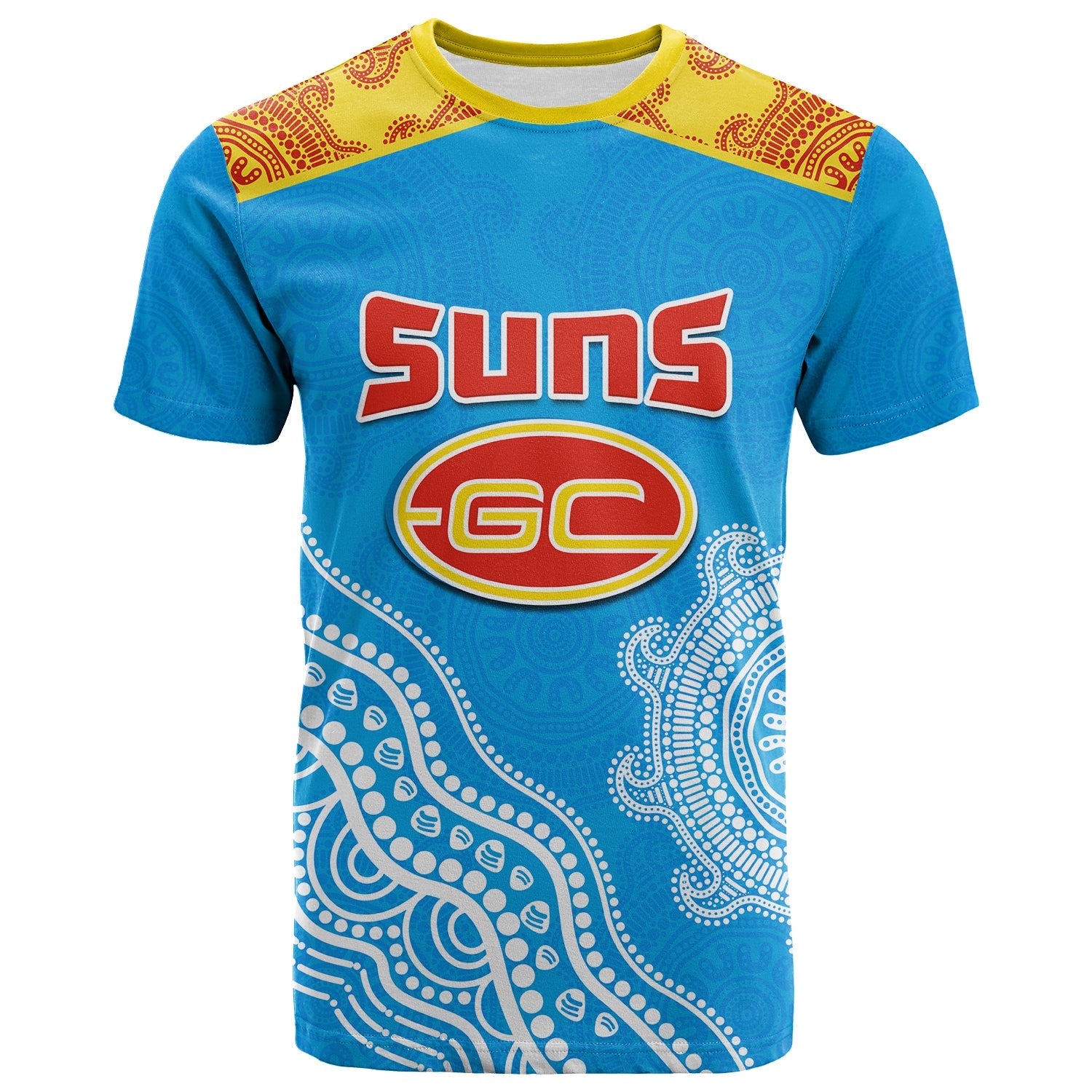 custom-text-and-number-suns-t-shirt-go-sunnies-aboriginal-simple-style
