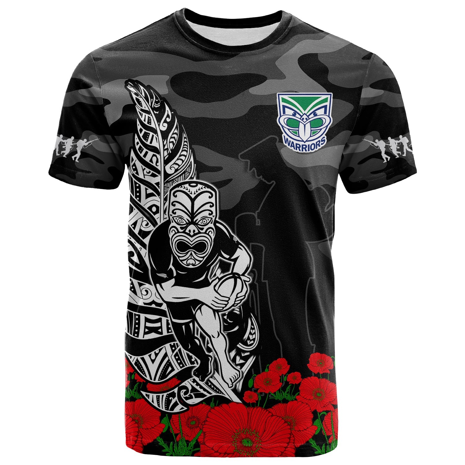 custom-text-and-number-warriors-anzac-2023-t-shirt-nz-fern-camouflage-poppy-mix-aboriginal