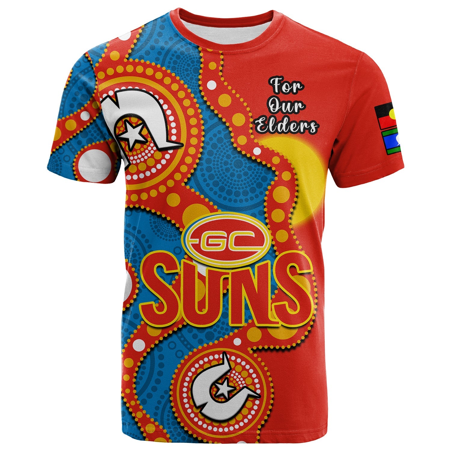 custom-text-and-number-gold-coast-football-naidoc-2023-t-shirt-suns-indigenous-for-our-elders