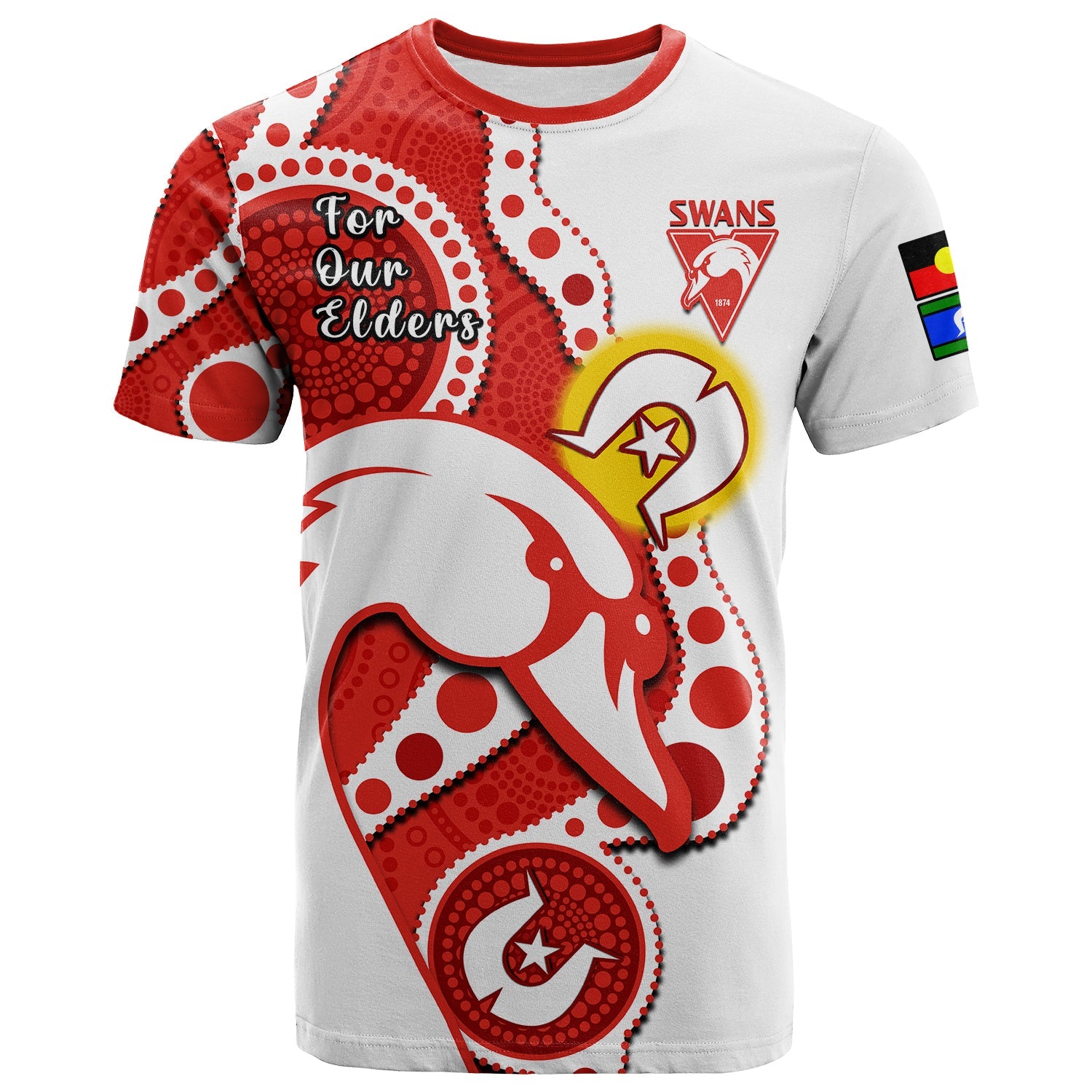 swans-football-naidoc-2023-t-shirt-sydney-for-our-elders-indigenous-art