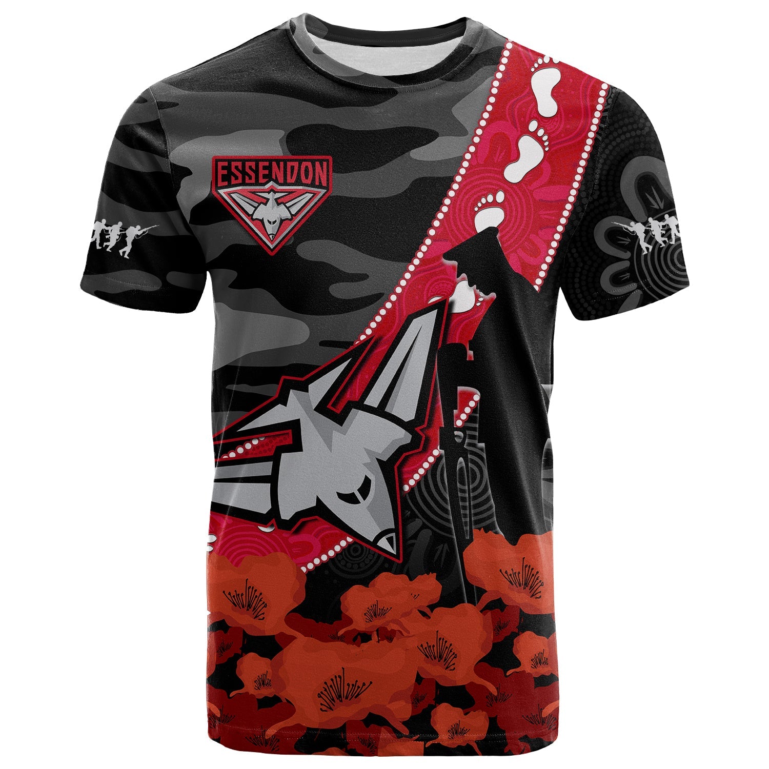 custom-text-and-number-essendon-football-anzac-2023-t-shirt-bombers-aboriginal-mix-poppy-camouflage