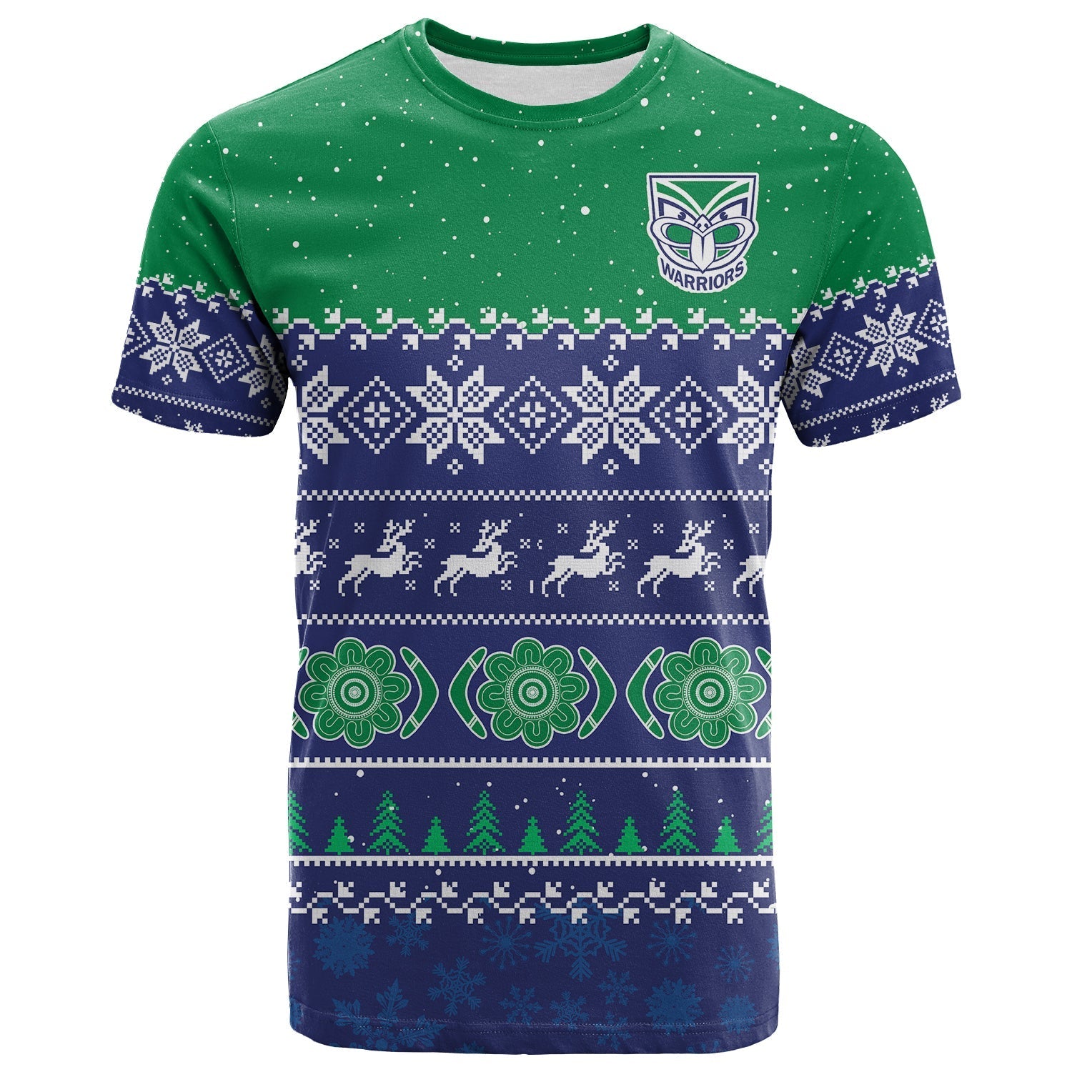 custom-personalised-warriors-rugby-t-shirt-new-zealand-indigenous-merry-christmas