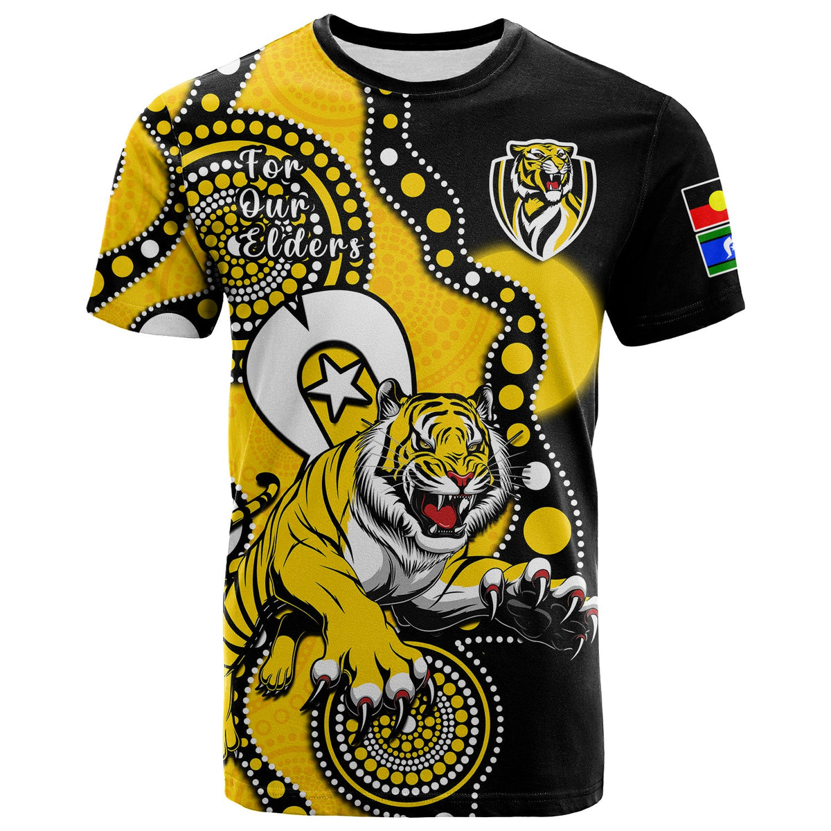 custom-text-and-number-richmond-football-naidoc-2023-t-shirt-tigers-for-our-elders-indigenous-art